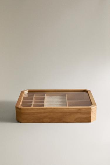 SMYKKESKRIN I TRÆ - lys beig fra Zara - Billede 0