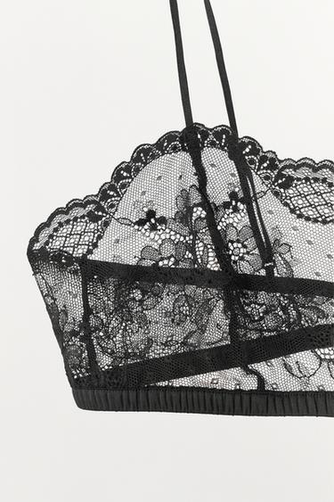 LACE BANDEAU BRA - Black by Zara - Image 5