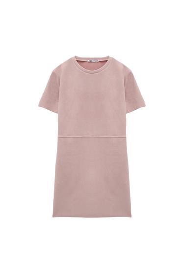FAUX SUEDE DRESS