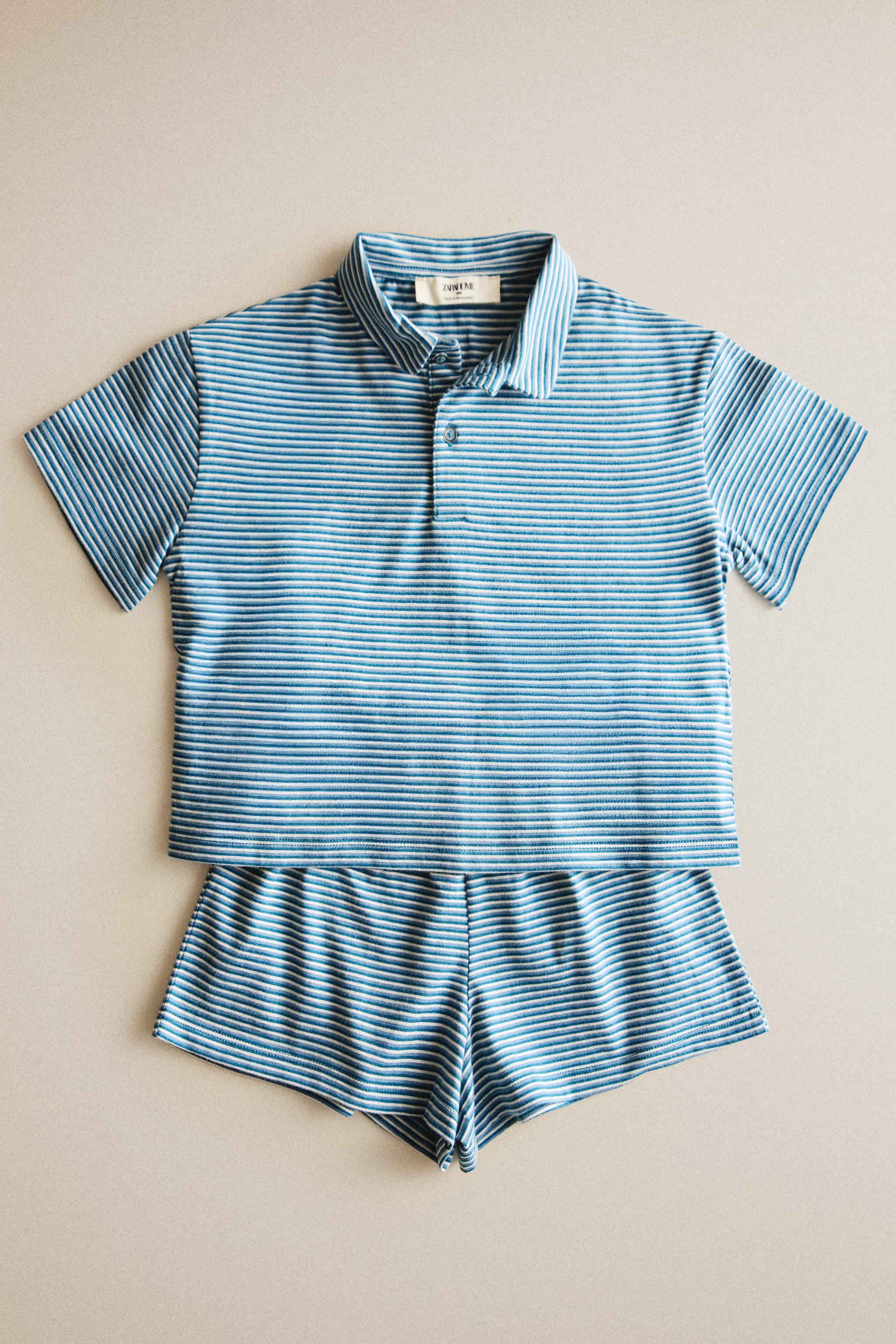 KIDS' STRIPED PYJAMAS — Blue