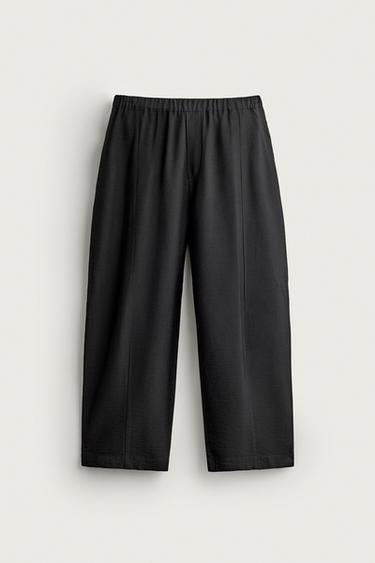 FLOWING BALLOON-FIT TROUSERS - Black by Zara