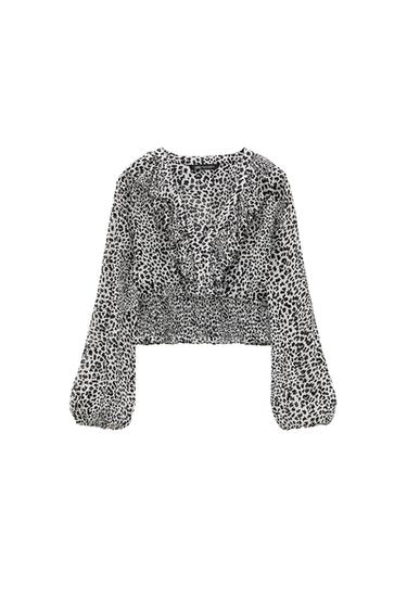 ANIMAL PRINT CROP TOP