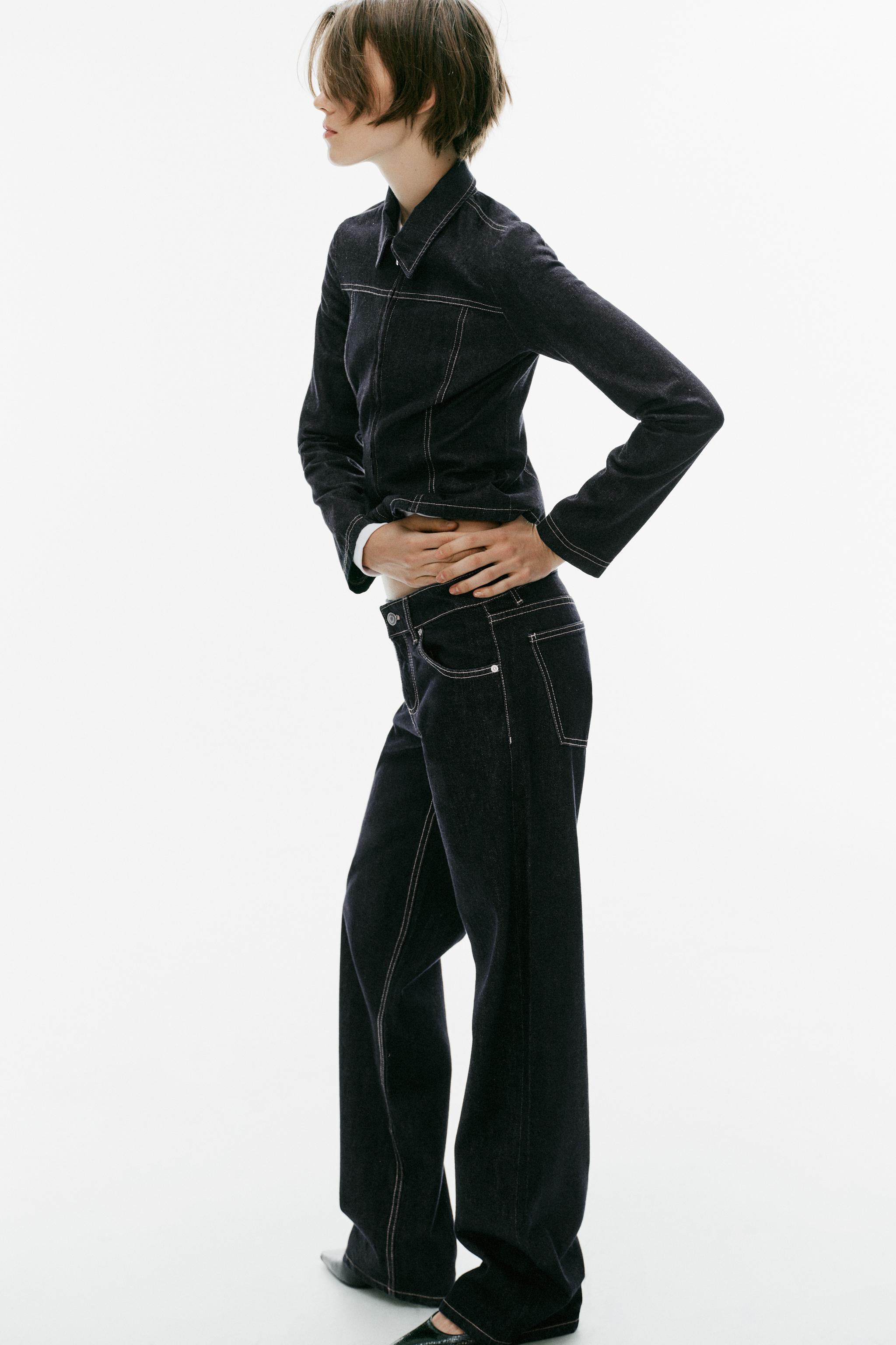 TRF LOW-RISE WIDE LEG JEANS