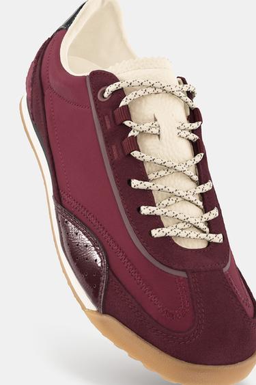 DEPORTIVA CONTRASTE - Rojo Burgundy de Zara - Imagen 0