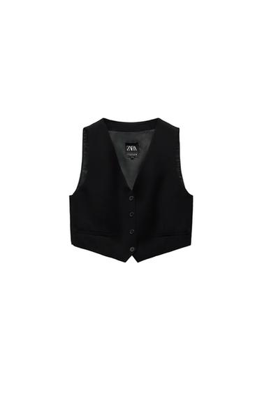 FITTED CROPPED WAISTCOAT