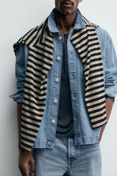 CHEMISE EN JEAN COUPE BOXY - Bleu moyen de Zara - Image 5