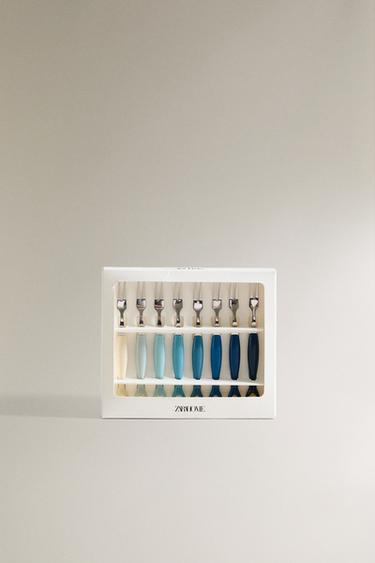LOT FOURCHETTES À APÉRITIF POISSONS (LOT DE 8) - Bleu de Zara - Image 4