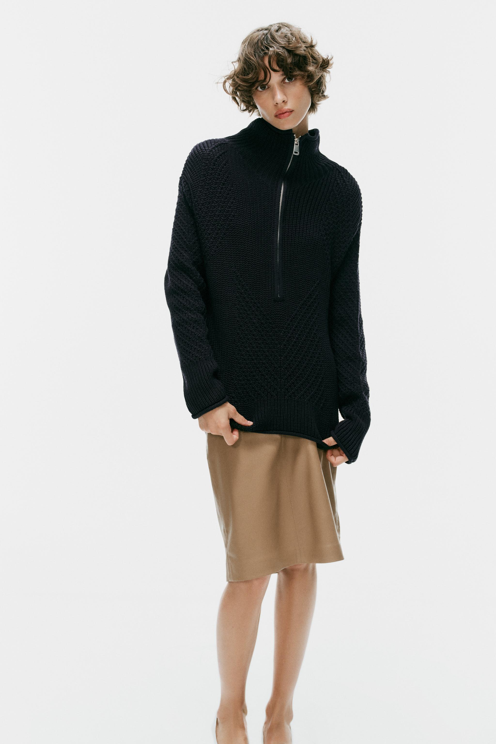 Женские свитеры Zara STRUCTURED KNIT JUMPER