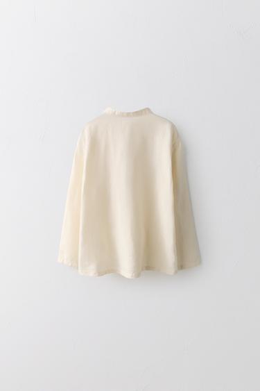 2-5 ANS/ BLOUSE PLIS COTON LIN LIMITED EDITION - Écru de Zara - Image 1