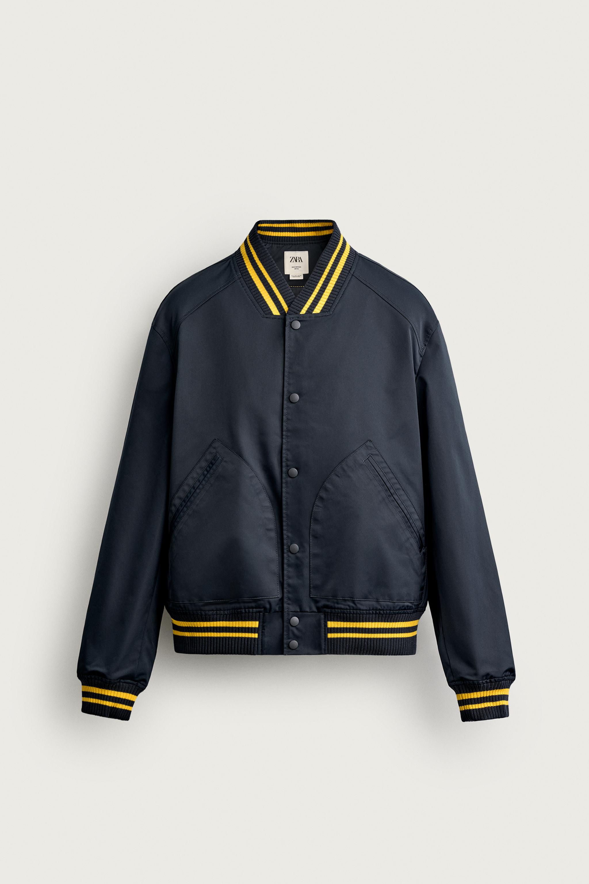 CONTRAST RELAXED FIT BOMBER JACKET