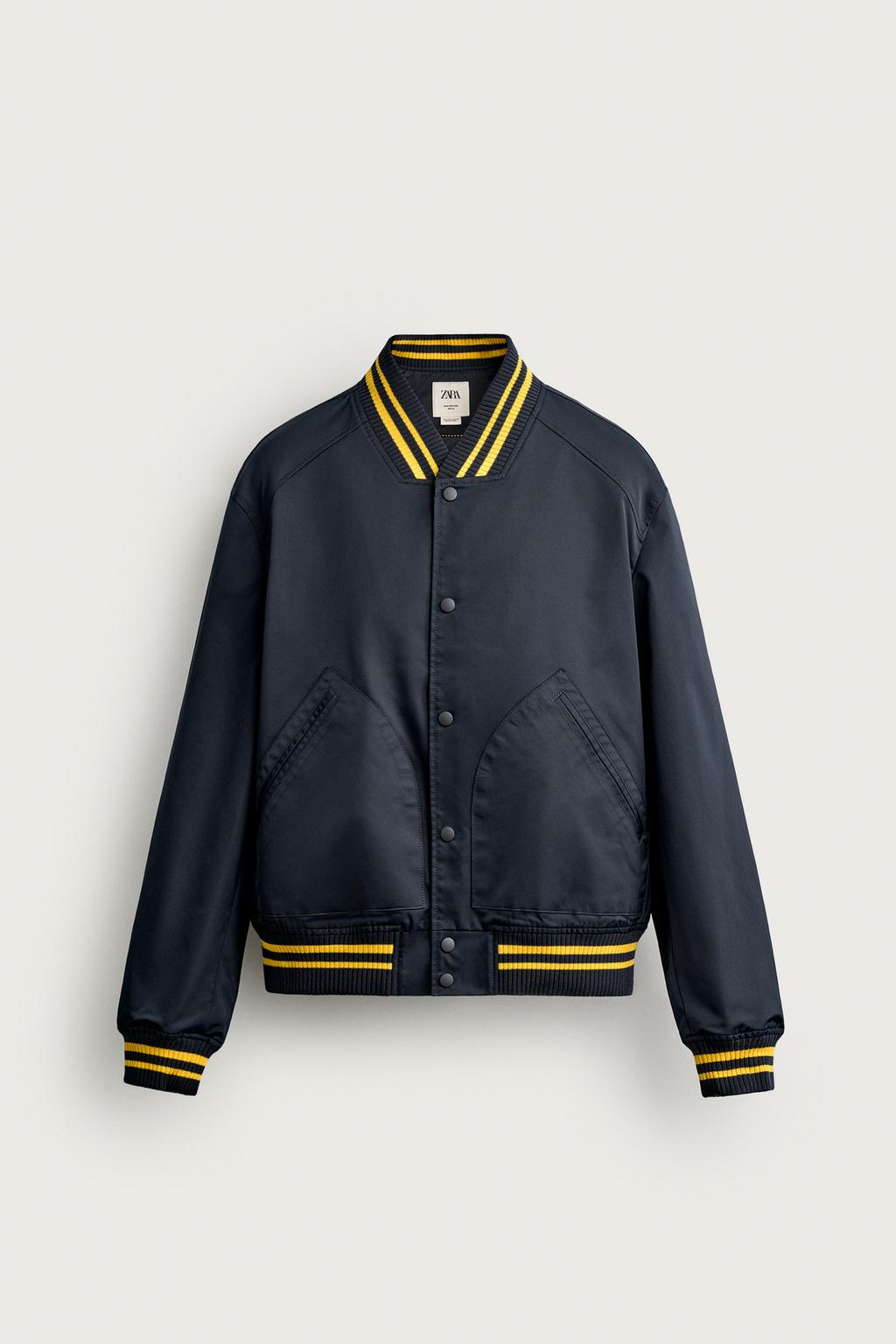 CONTRAST RELAXED FIT BOMBER JACKET