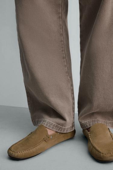 LEATHER LOAFERS - Sand Brown by Zara - Image 2