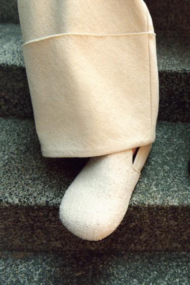 FABRIC SHOES X FANGLU LIN - Ecru White by Zara