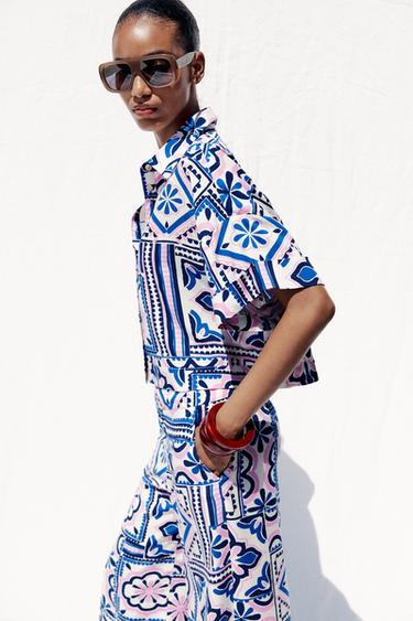 PRINTED SHORT SHIRT - Multicoloured by Zara - Image 2