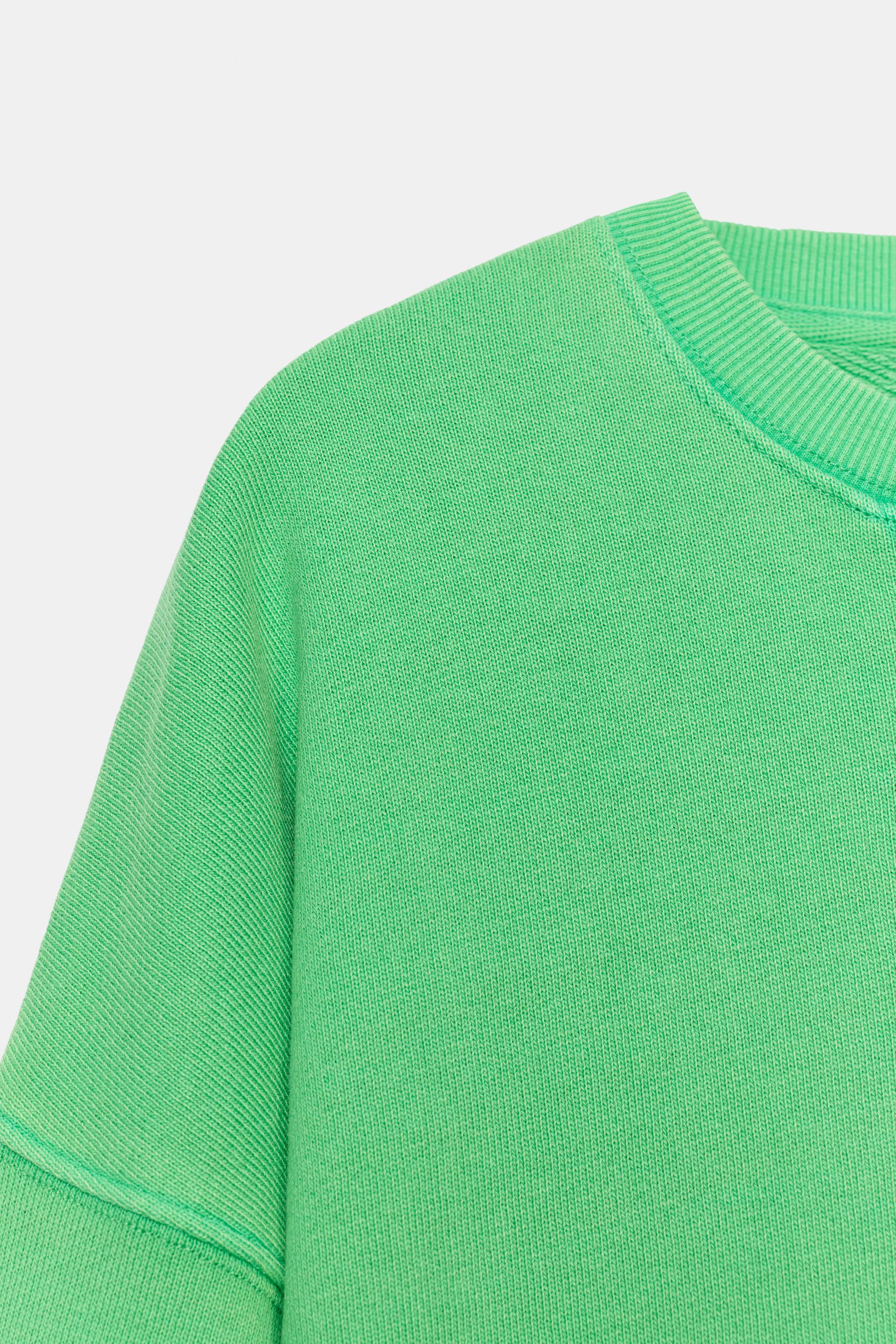 Zara SOLUK EFEKTLİ SWEATSHIRT görsel 7