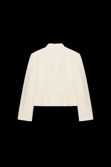 VESTE AJUSTÉE À BOUTONS ZW COLLECTION - Écru de Zara