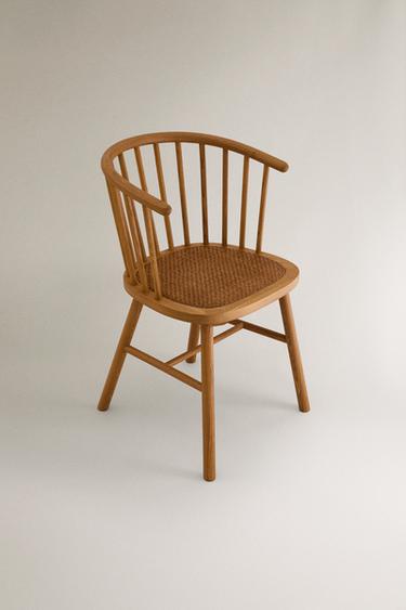 SILLA FRESNO Y RATÁN - Beige claro de Zara