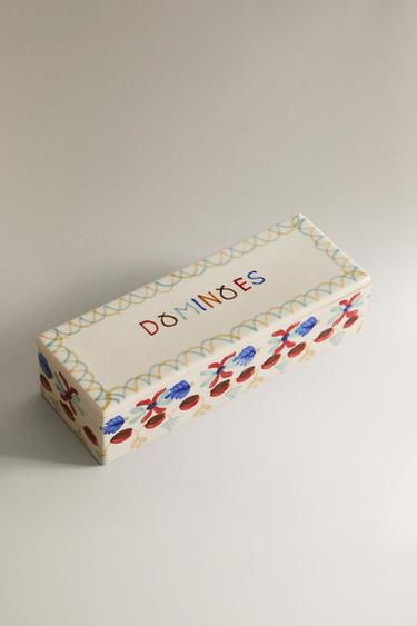 PAINTED CERAMIC DOMINO SET - Pinks by Zara - Image 1