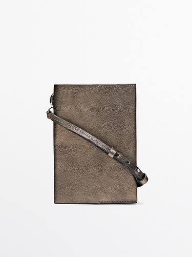 Zara Nappa leather passport holder - Silver