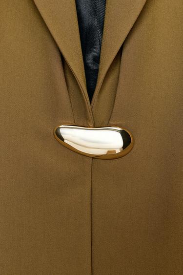 FITTED BLAZER WITH GOLDEN HARDWARE - Oil by Zara - Image 8