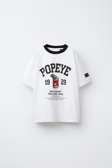 Zara POPEYE © PRINT T-SHIRT - White