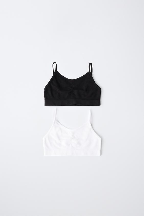 8-14 AÑOS/ PACK DOS TOPS SEAMLESS - Blanco / Negro de Zara - Imagen 0