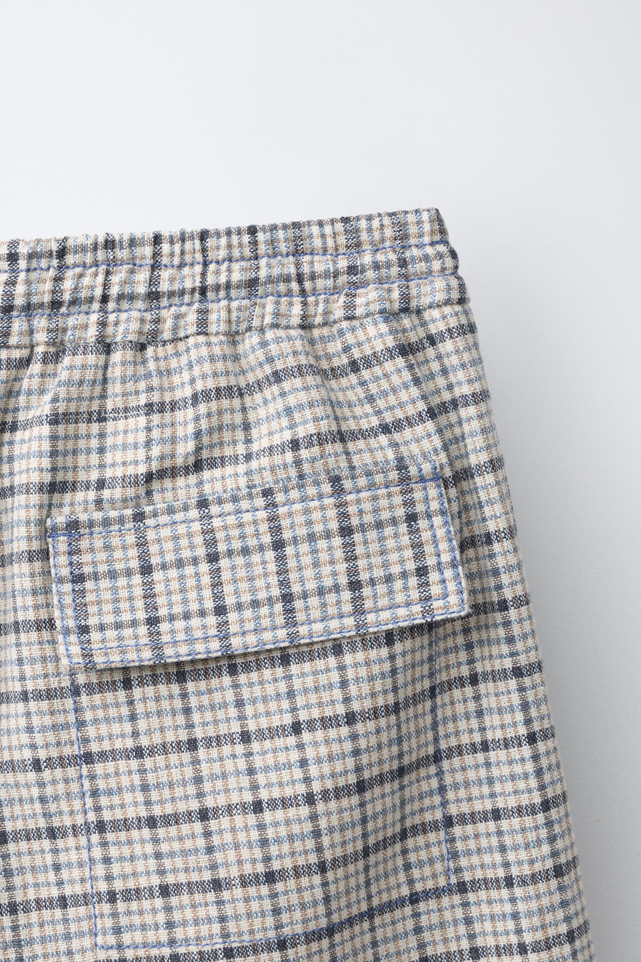 PLAID PRINT SHORTS