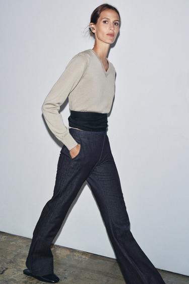 ZW COLLECTION: ОРТАША ҚОНЫМДЫ КЛЕШЕНТ ДЖИНС - Көк Zara компаниясынан