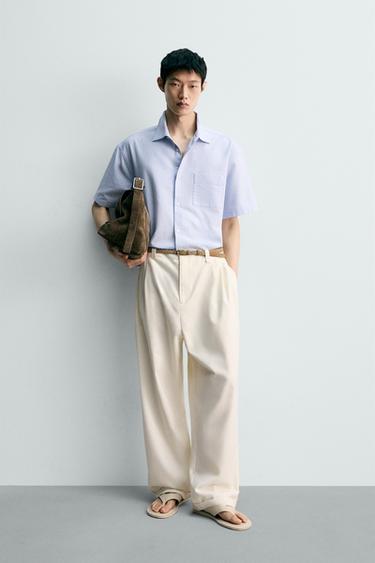 Zara 加大碼牛津襯衫 - 淡藍色