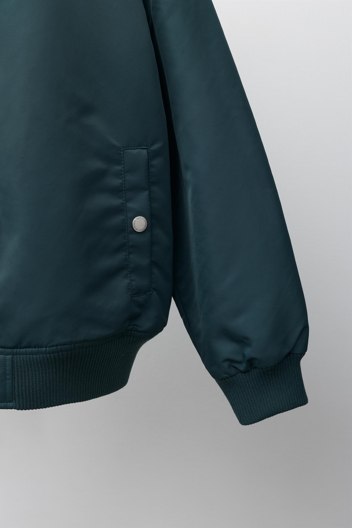 Детская куртка Zara Text Embroidery Bomber, цвет: Синий — фото 6