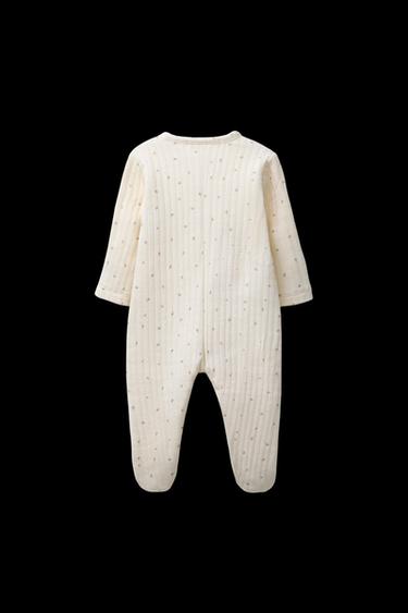 TWIG PRINT QUILTED ONE-PIECE SUIT - Ecru by Zara