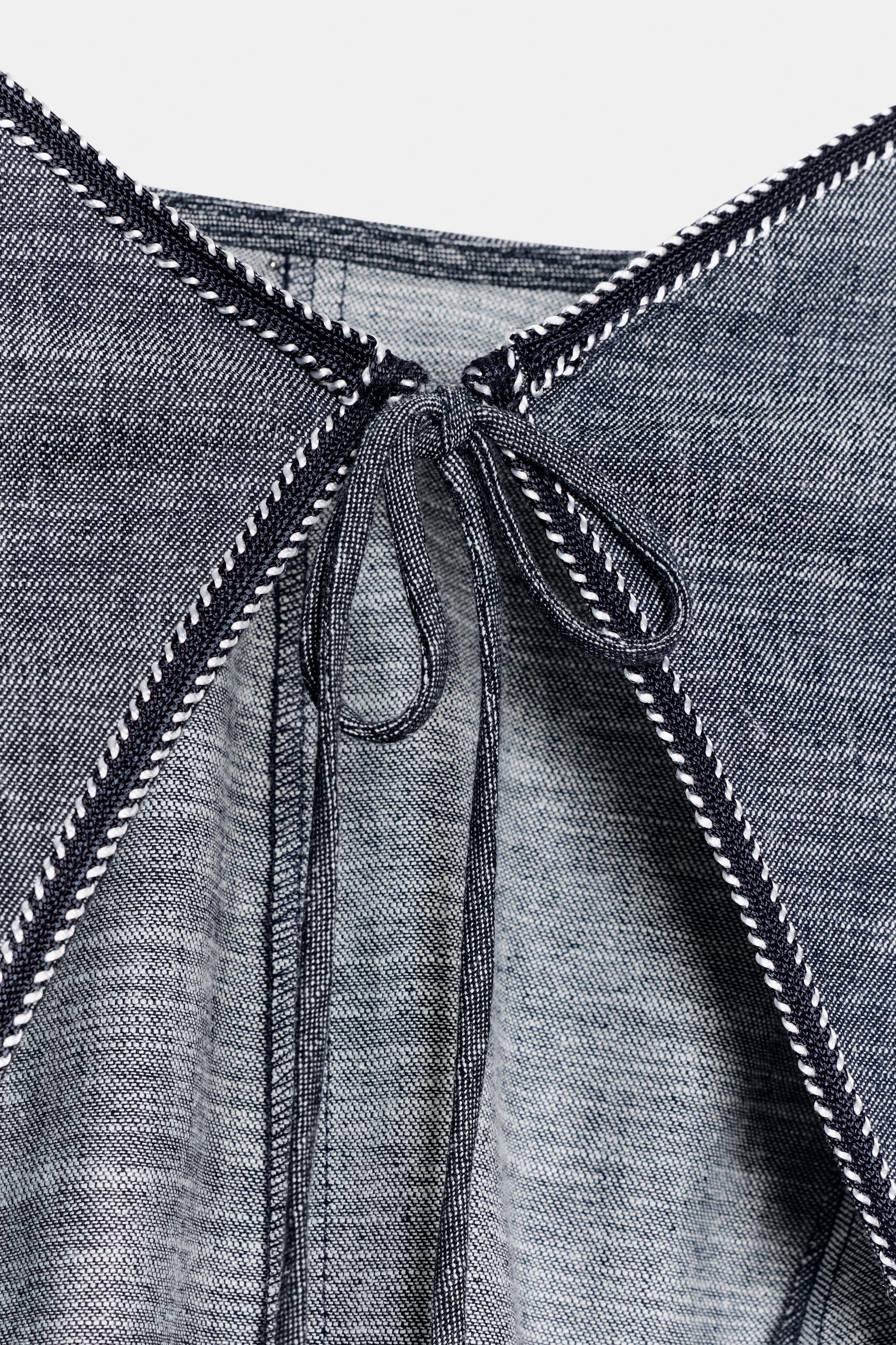 Женские платья Zara OPEN BACK MIDI DRESS — фото 8