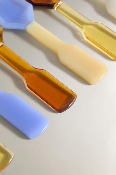 LOT DE 6 CUILLÈRES À GLACE EN BOROSILICATE MULTICOLORES - jaune de Zara - Image 2