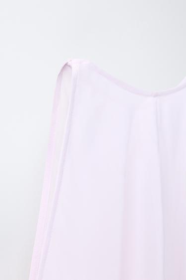 ASYMMETRIC CHIFFON CAPE - Light pink by Zara - Image 3