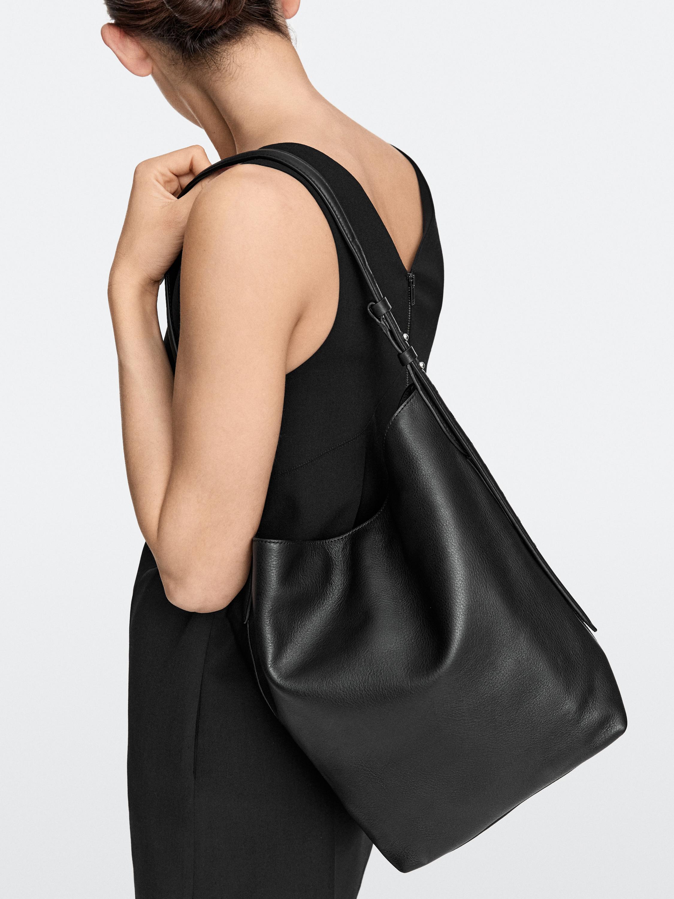 Nappa leather bucket bag
