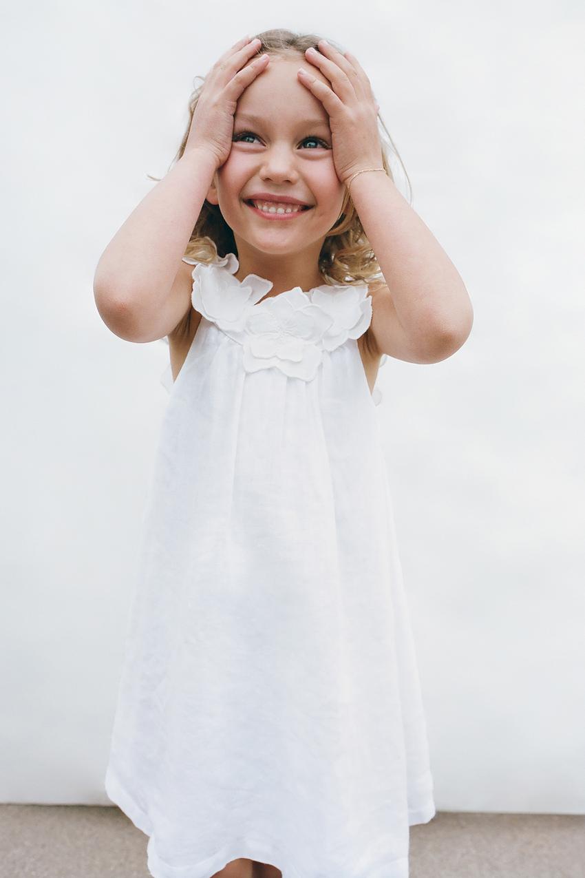 LINEN FLORAL DRESS
