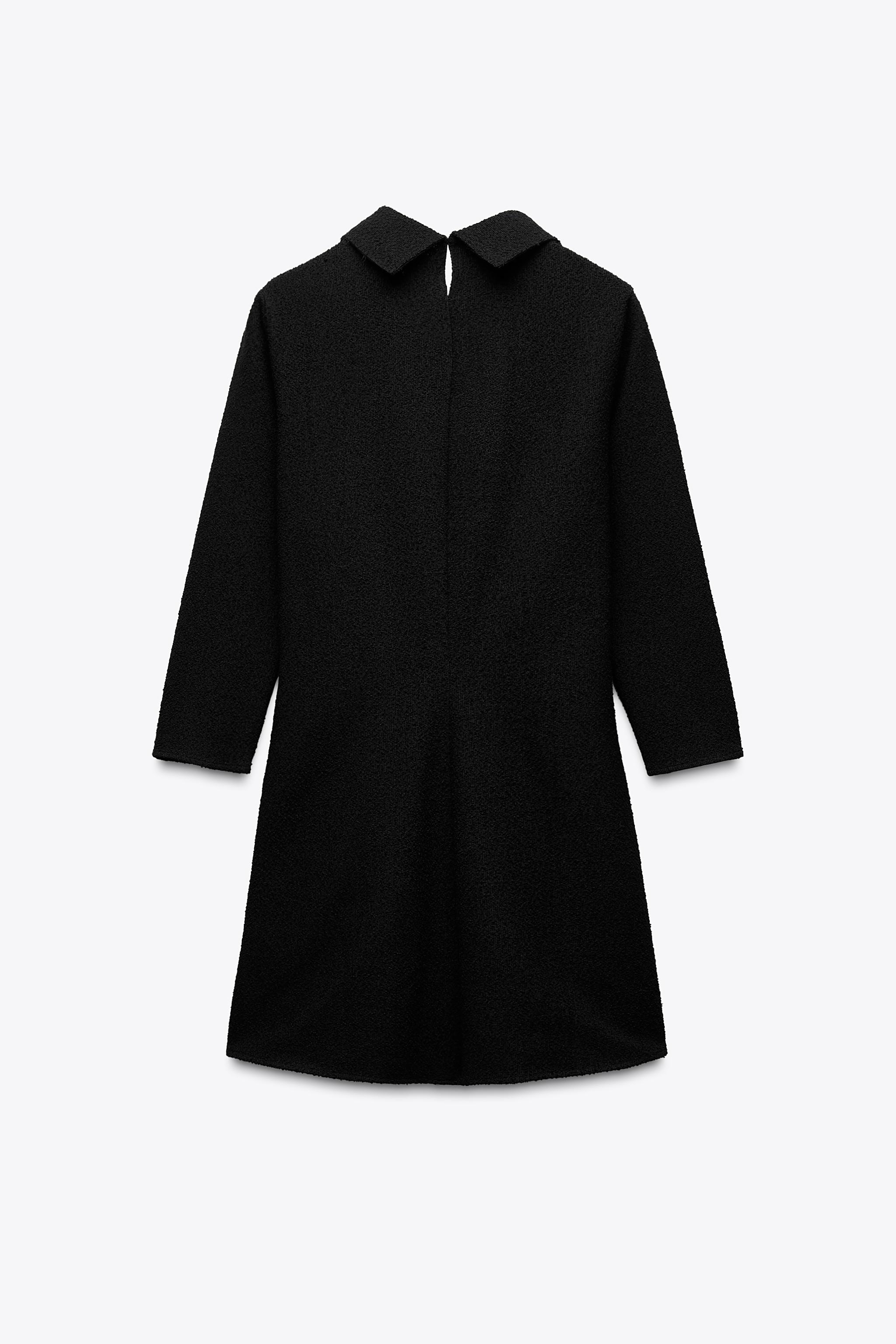 TIED BOUCLÉ DRESS - Black | ZARA United States