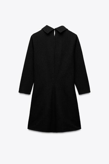 ROBE BOUCLÉE À NŒUD - Noir de Zara - Image 4