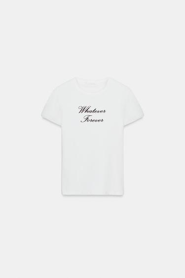 SLOGAN T-SHIRT - White by Zara