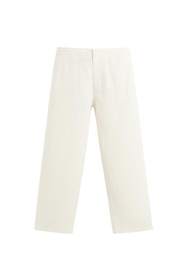 VISCOSE-JUTE TROUSERS