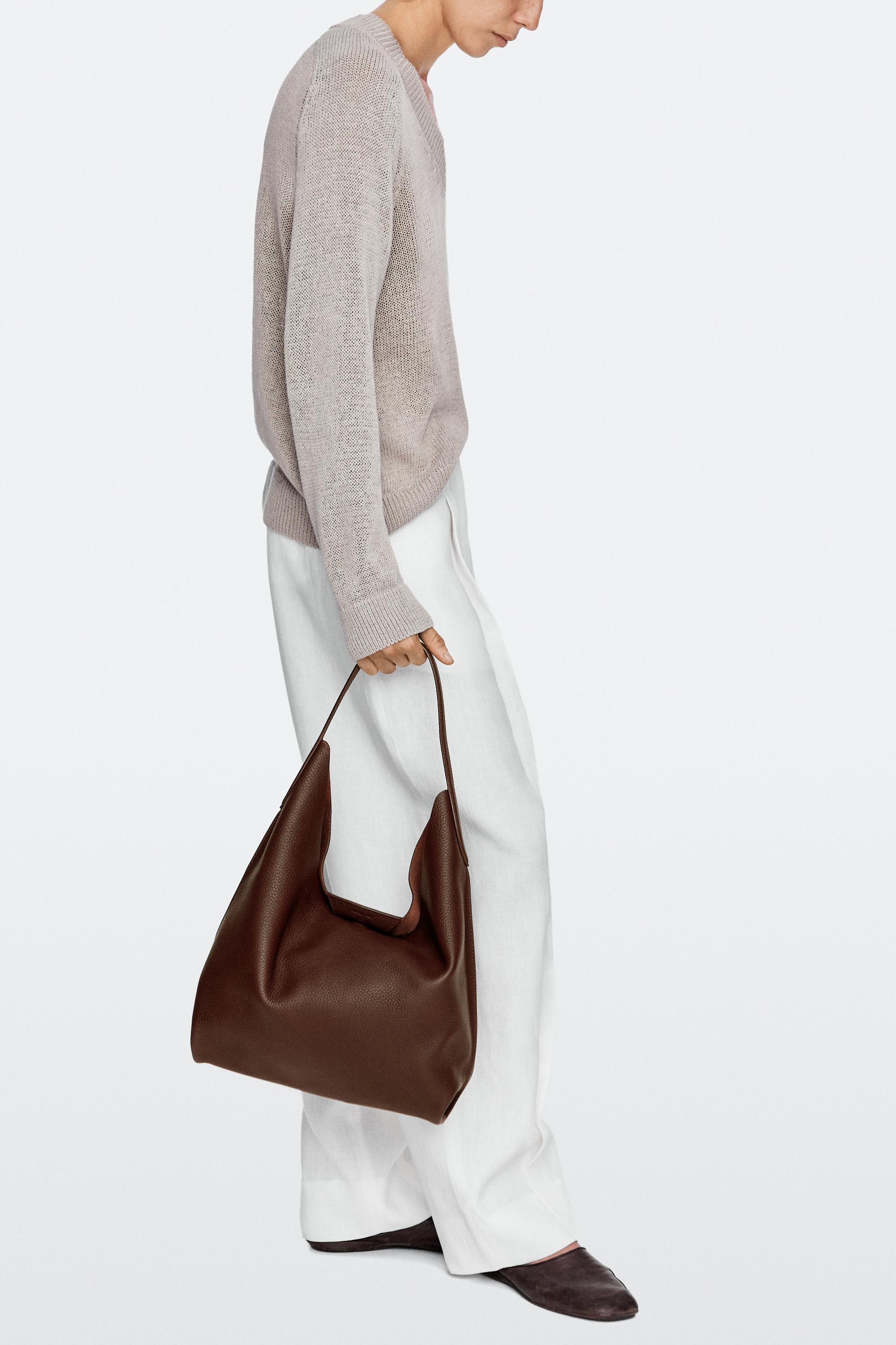 Sac épaule medium en cuir nappa