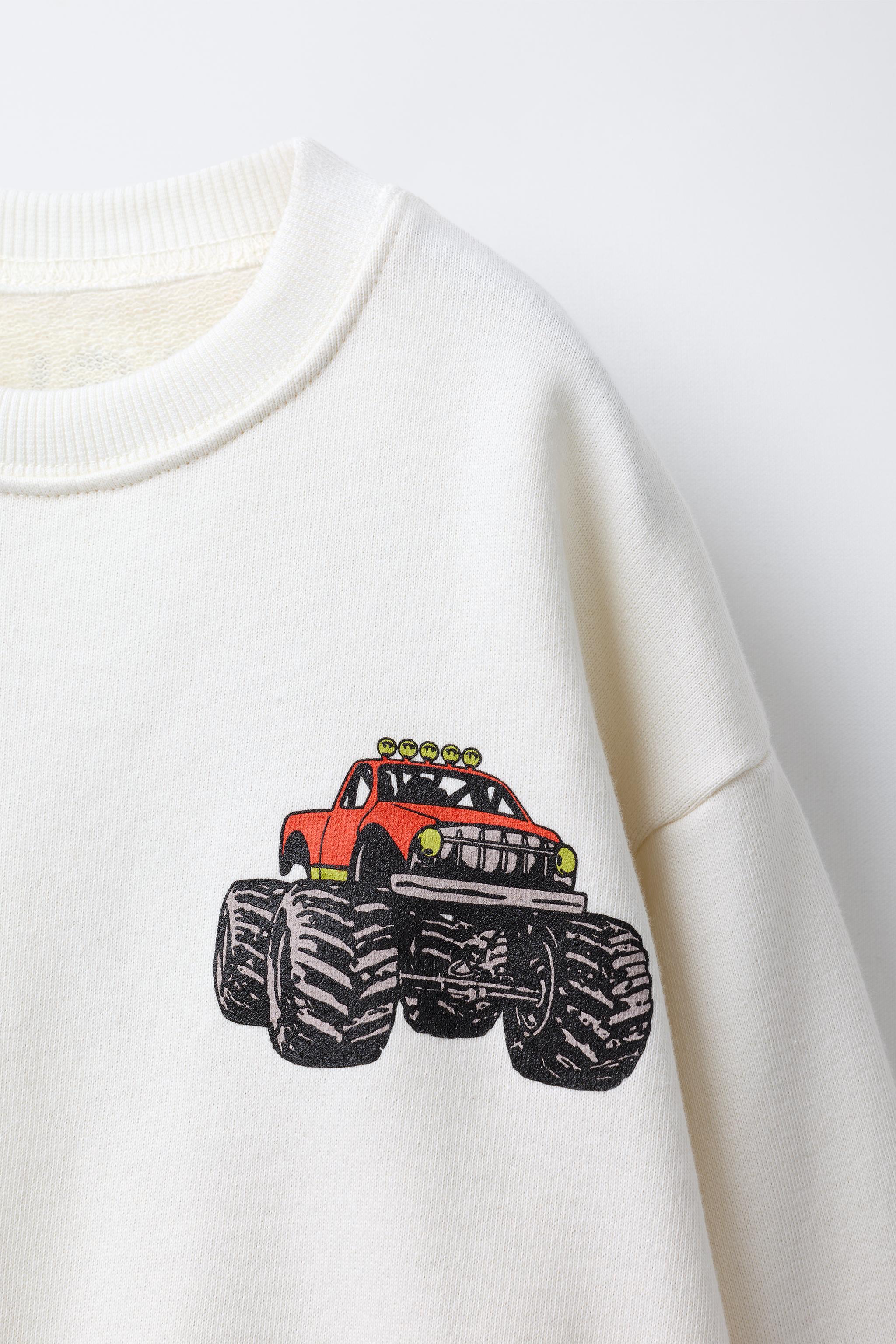 CAR PRINT SWEATSHIRT - Ecru | ZARA United States