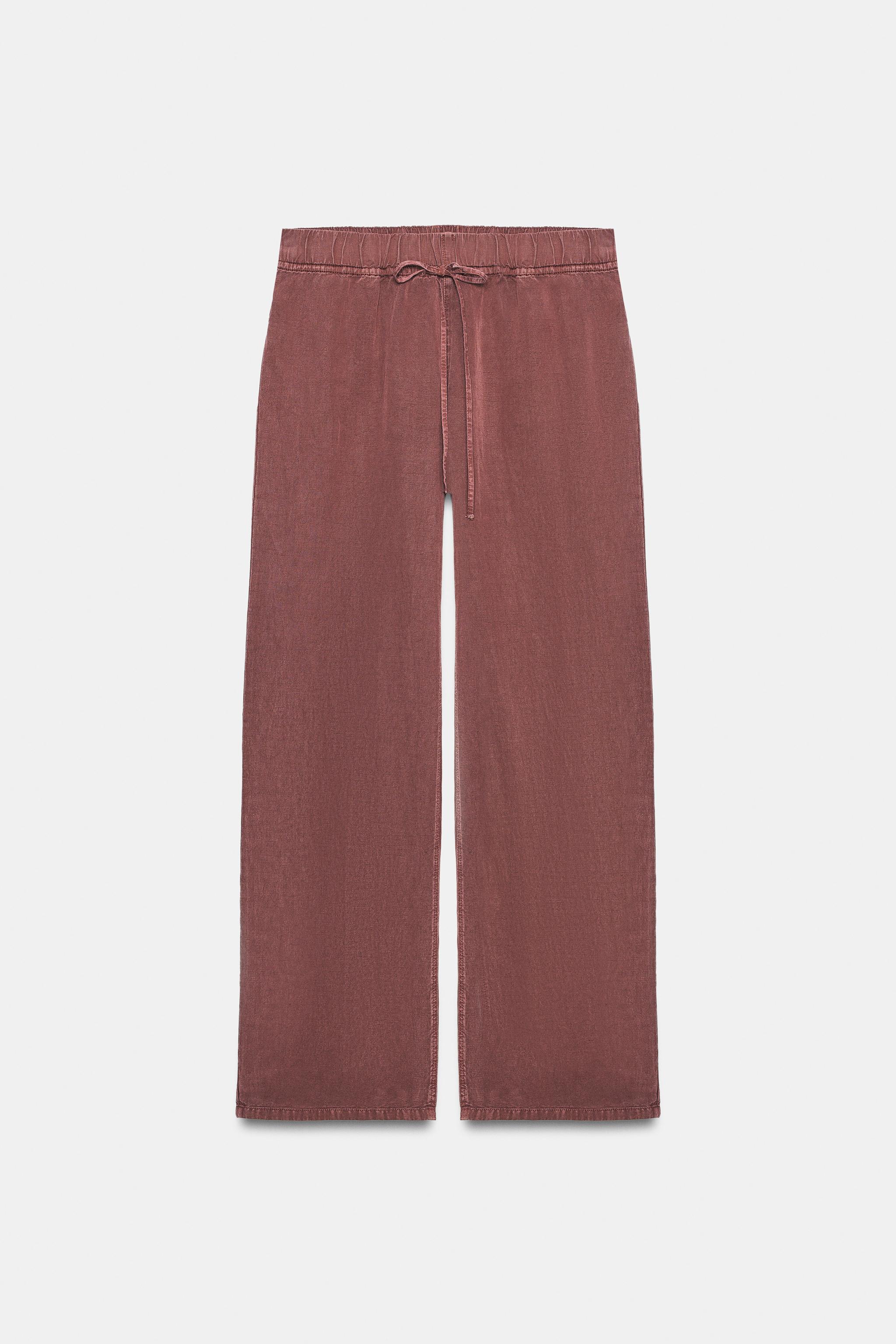 DRAWSTRING FLOWY PANTS
