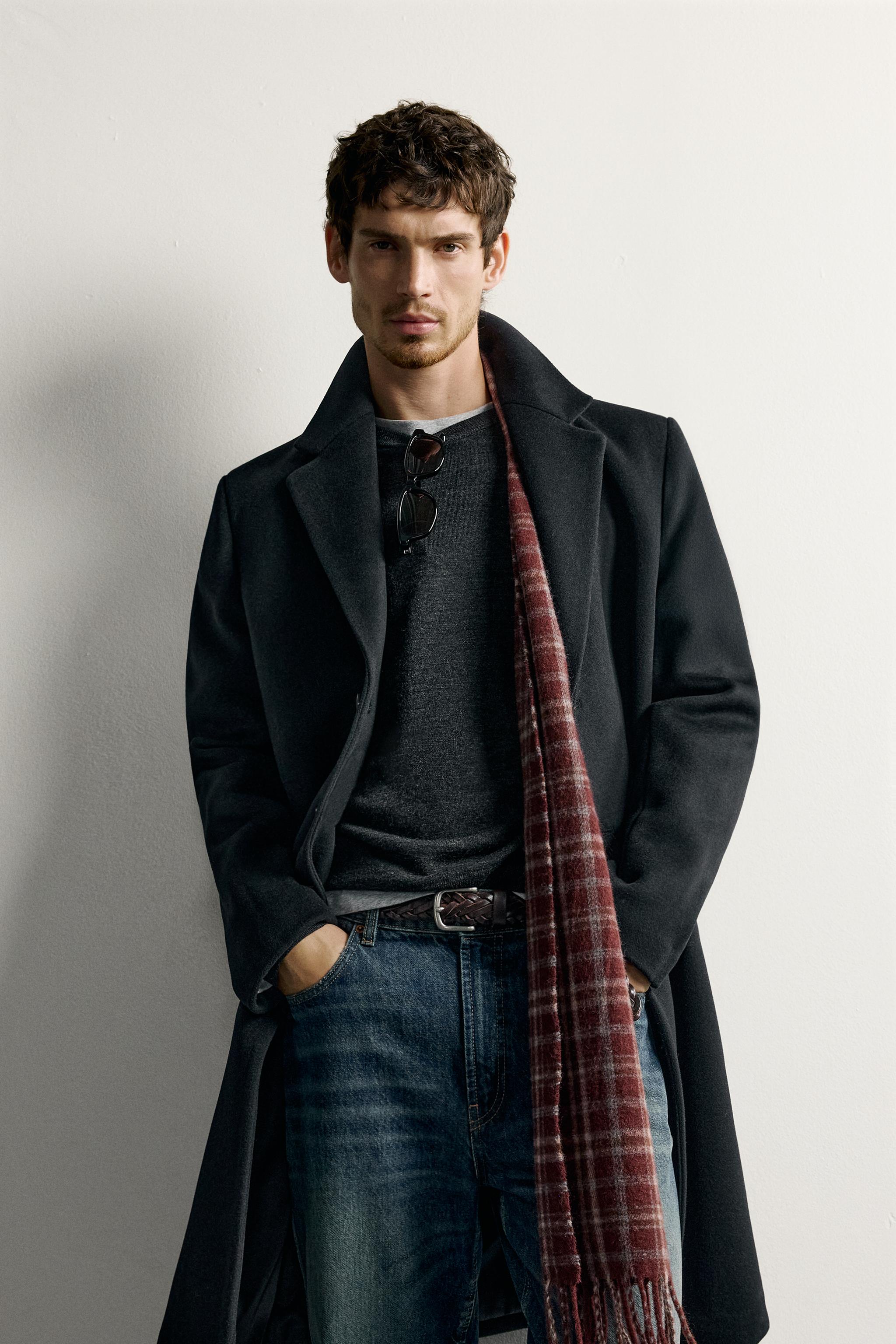 REGULAR-FIT WOOL-BLEND COAT