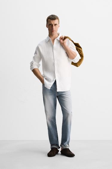 CAMISA 100% LINHO EDIÇÃO LIMITADA - Branco da Zara - Imagem 0