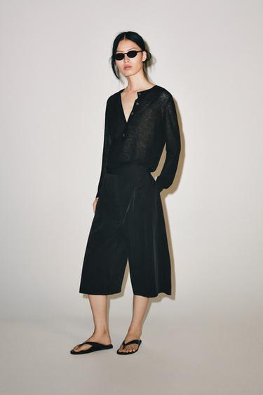 BERMUDA TÉCNICA ZW COLLECTION - Negro de Zara