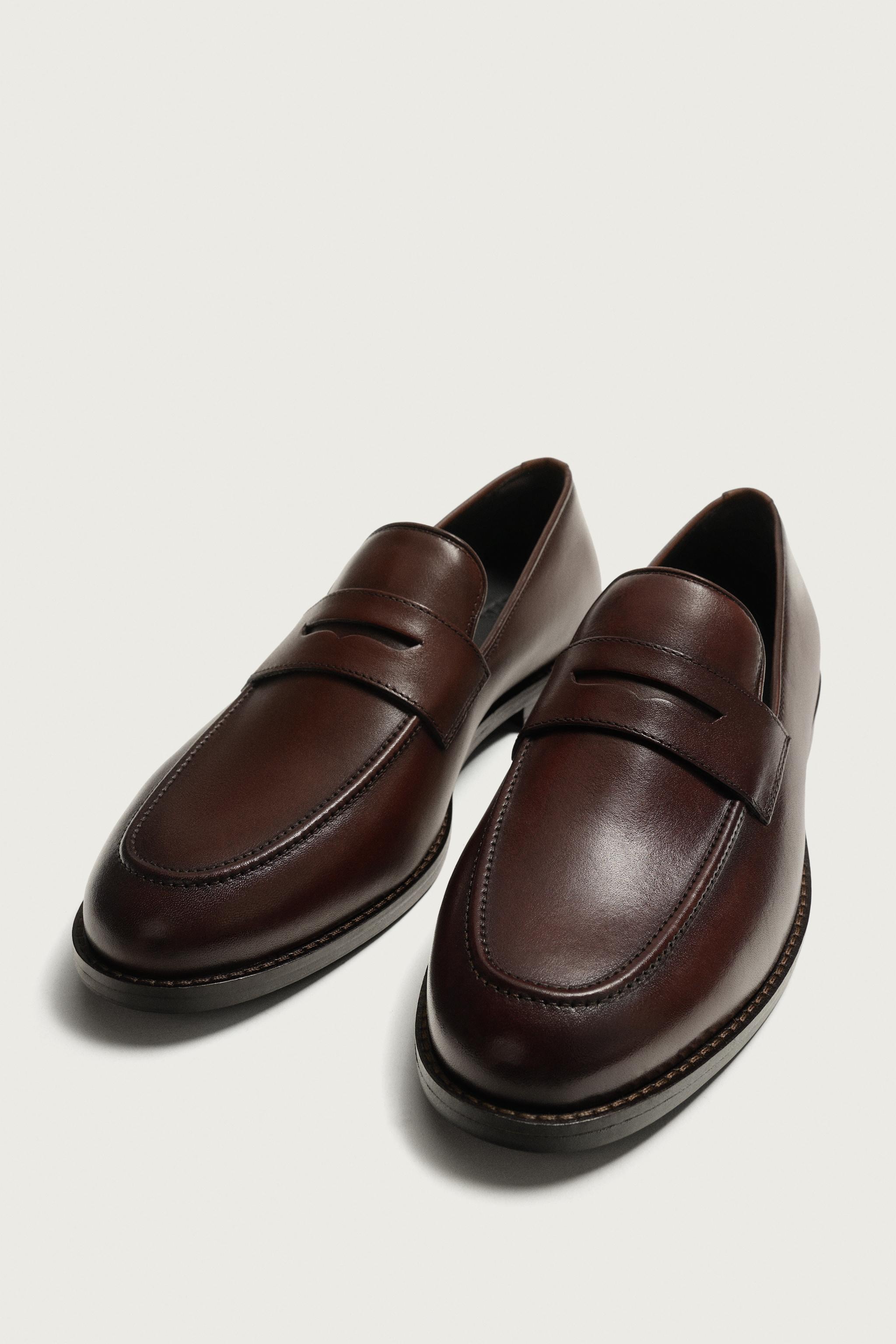 LEATHER PENNY LOAFERS