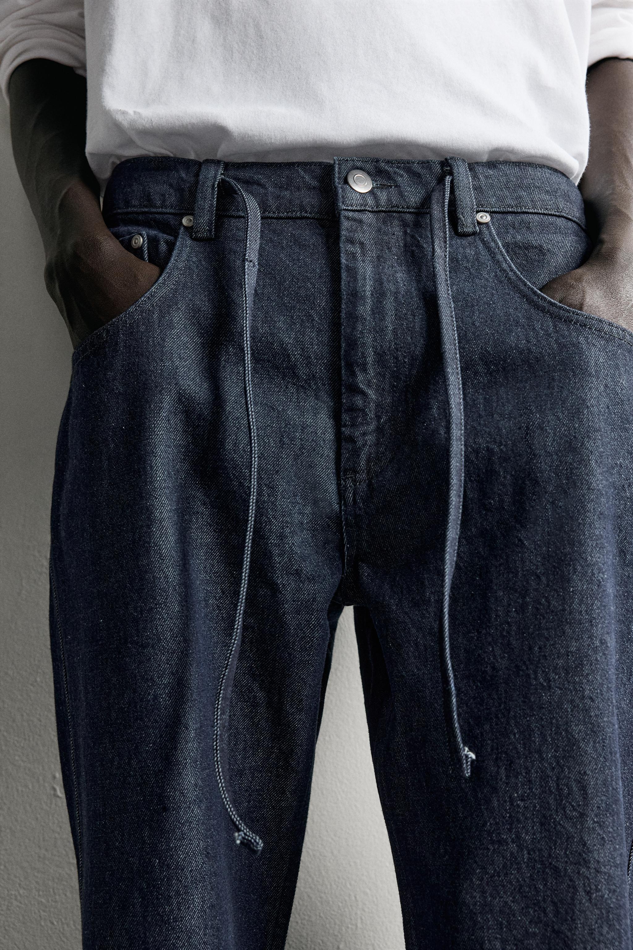 Zara KIVRIK DİKİŞLİ RELAXED FIT JEAN görsel 5