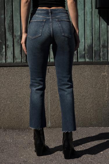 JEAN TRF COURT ÉVASÉ TAILLE HAUTE - Bleu marine de Zara - Image 3