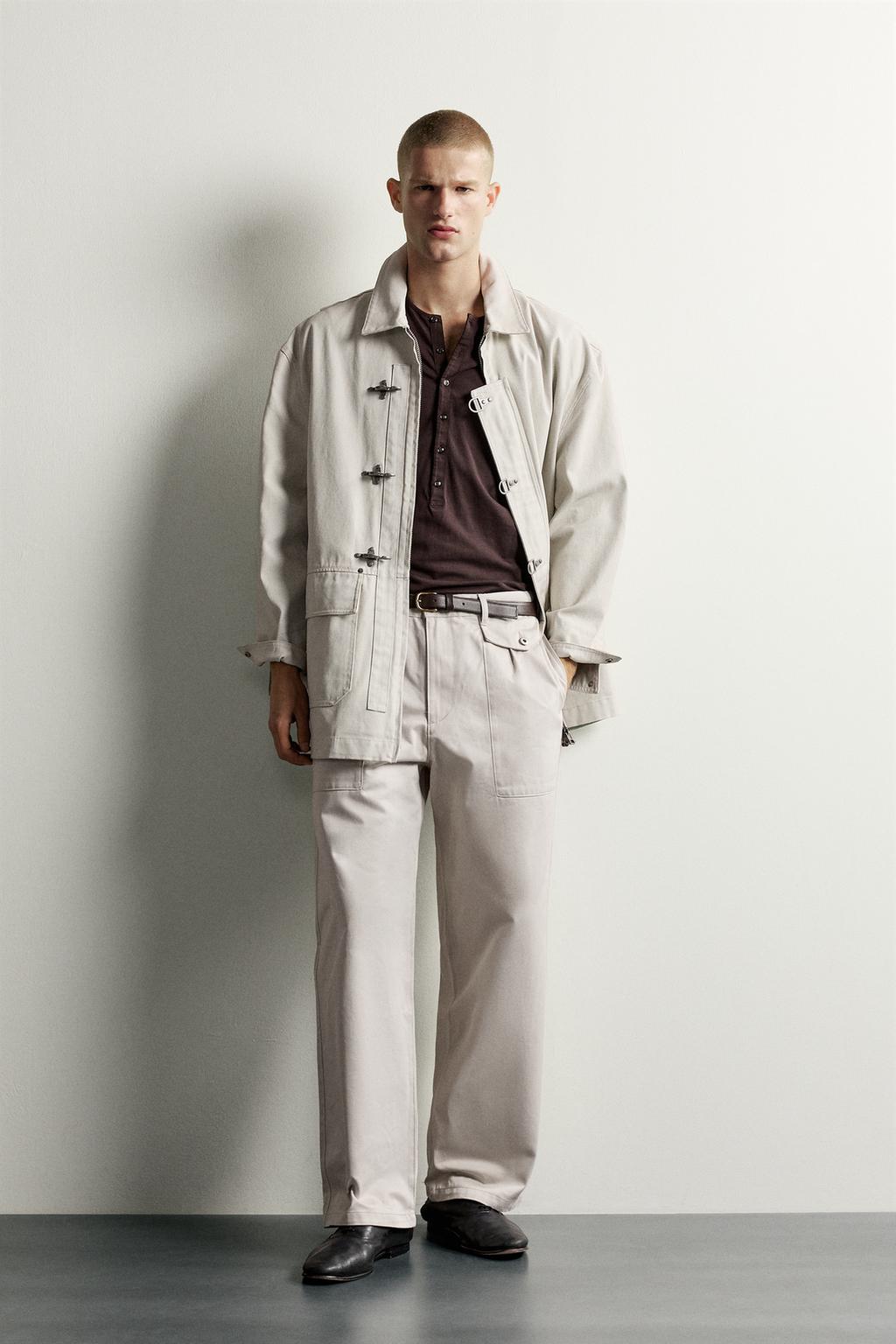 STRAIGHT RELAXED FIT TROUSERS WITH POCKETS